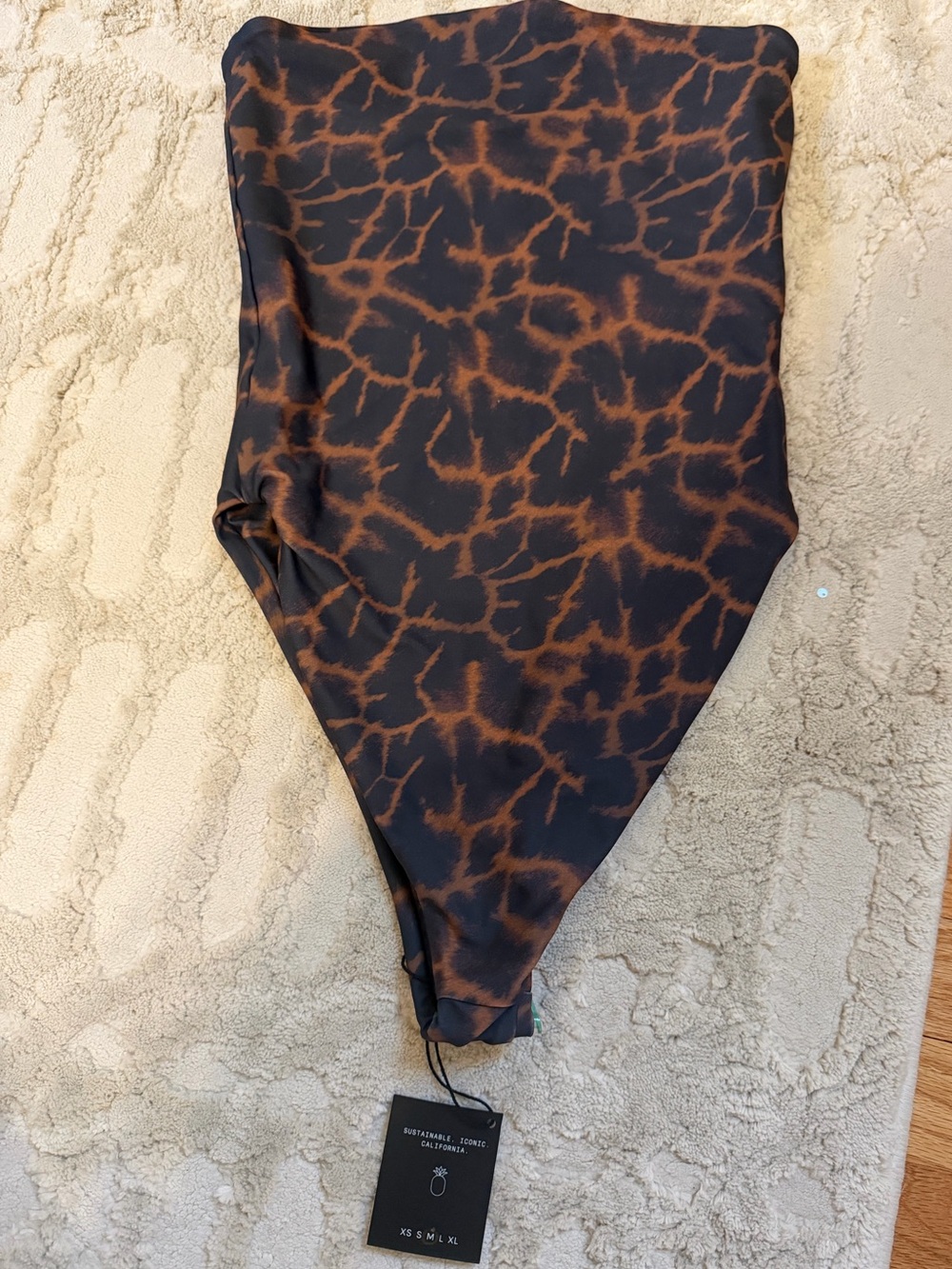 SKATIE Brown and Black Giraffe-Print One Piece Swimsuit